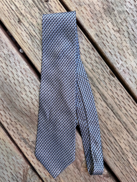 bill blass Other - bill blass Blue and Gray Micro-Check Silk Tie